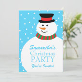 かわいい漫画の雪だるまはクリスマス・パーティをからかいます 招待状 (スタンド正面)