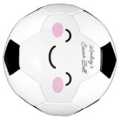 かわいい漫画の顔カスタムサッカーボール女の子のために サッカーボール (回転)