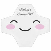 かわいい漫画の顔カスタムサッカーボール女の子のために サッカーボール (フラット)