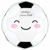 かわいい漫画の顔カスタムサッカーボール女の子のために サッカーボール (正面)