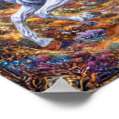 かわいい漫画の馬 ポスター (角)