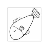 かわいい漫画の魚のゴム印 ラバースタンプ (インプリント)
