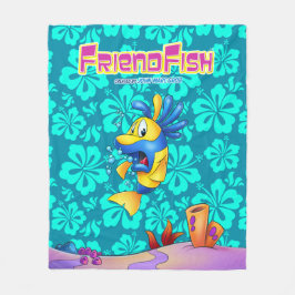 かわいい漫画の魚のフリースブランケット フリースブランケット