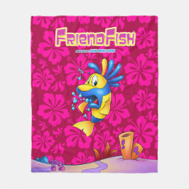 かわいい漫画の魚のフリースブランケット フリースブランケット