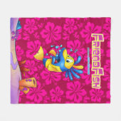 かわいい漫画の魚のフリースブランケット フリースブランケット (正面(横))