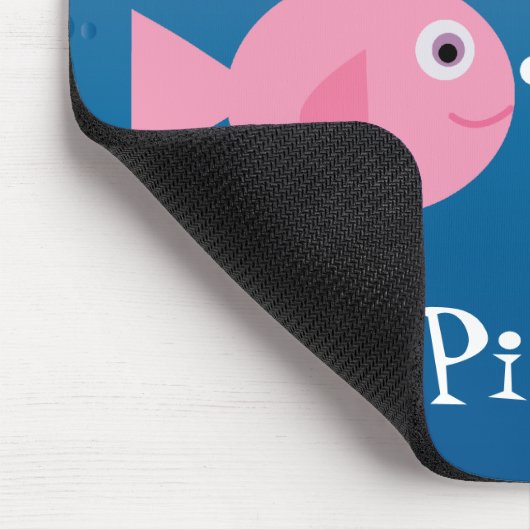 かわいい漫画の魚類の魚のカスタム マウスパッド (コーナー)