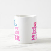 かわいい漫画の鳥およびハートの姉のマグ コーヒーマグカップ (中央)