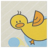 かわいい漫画の黄色いアヒルのパターン ファブリック (クローズアップ)