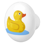 かわいい漫画の黄色のゴム製ダッキーの水泳の子供 セラミックノブ (右)