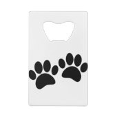 かわいい漫画の黒い子犬の前絵 クレジットカード栓抜き (裏面)