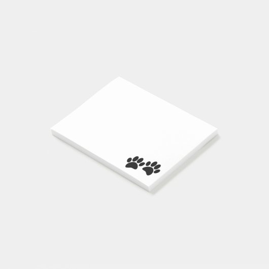 かわいい漫画の黒い子犬の前絵 ポストイット (アングル)