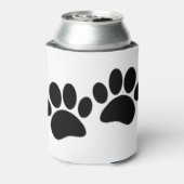 かわいい漫画の黒い子犬の前絵 缶クーラー (缶裏面)