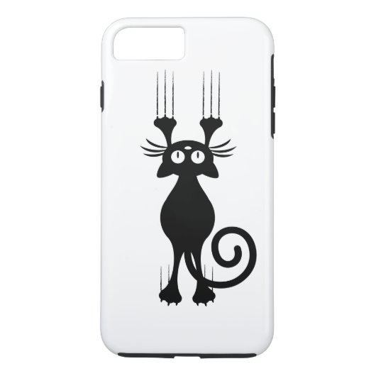 かわいい漫画の黒猫の負傷 Case-Mate iPhoneケース (裏面)