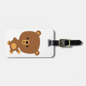 かわいい漫画の「よいVibe」くまの荷物のラベル ラゲッジタグ (正面横)