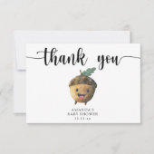 かわいい漫画のacorn赤ちゃんシャワー感謝していユーザ サンキューカード (正面)