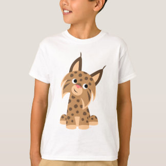 かわいい漫画のPrankishオオヤマネコの子供のTシャツ Tシャツ