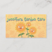 かわいい漫画ひまわりガーデン気にサービス 名刺 (裏面)