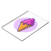 かわいい漫画アイスクリームコーン ノートブック (左側)