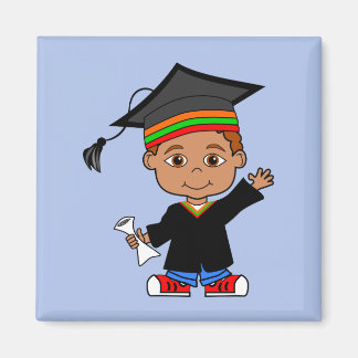 かわいい漫画アフリカ系アメリカ人の大学院マグネット マグネット