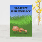 かわいい漫画アリ カード (黄色い花)