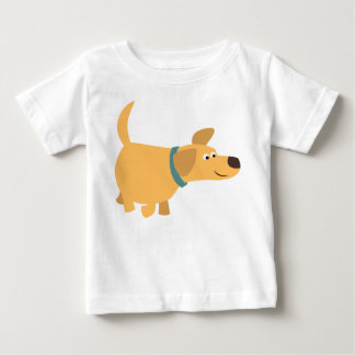 かわいい漫画イエローラブラドールベビーTシャツ ベビーTシャツ