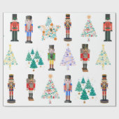 かわいい漫画イラストレーションくるみ割りクリスマス ラッピングペーパー (フラット)