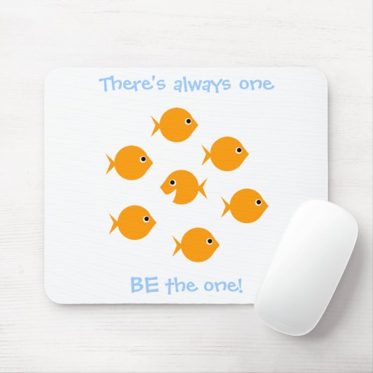 かわいい漫画インスパイア金魚のことわざ子供へ マウスパッド (マウス)