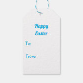 かわいい漫画イースターバニー ギフトタグ (裏面)