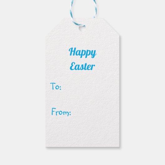 かわいい漫画イースターバニー ギフトタグ (裏面)