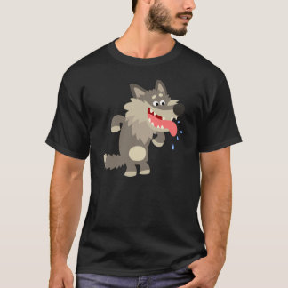 かわいい漫画ウルフTシャツ Tシャツ