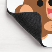 かわいい漫画エネルギッシュなクマの口 マウスパッド (コーナー)