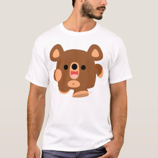 かわいい漫画エネルギッシュなクマの子どもTシャツ Tシャツ