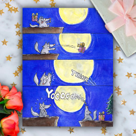 かわいい漫画オオカミ コミック ありがとう ポストカード