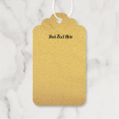 かわいい漫画カタツムリの大きな目の金ゴールドのイラストレーション ギフトタグ (裏面)