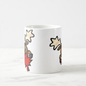 かわいい漫画カナダのムース コーヒーマグカップ (中央)