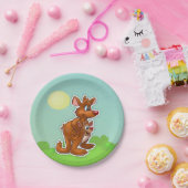 かわいい漫画カンガループレート ペーパープレート (パーティー)