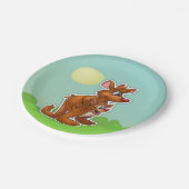 かわいい漫画カンガループレート ペーパープレート (アングル)