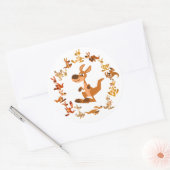 かわいい漫画カンガルー曼荼羅ステッカー ラウンドシール (封筒)