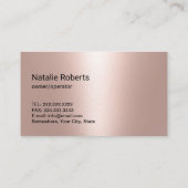 かわいい漫画ガールハウスクリーニングサービスバラ金ゴールド 名刺 (裏面)