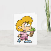 かわいい漫画キッド食べズのアイスクリームコーン カード (正面)