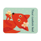 かわいい漫画キツネガール マグネット (横)