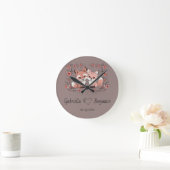 かわいい漫画キツネ愛好家ハートバレンタインデー ラウンド壁時計 (ホーム)