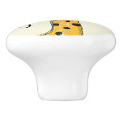 かわいい漫画キリンの頭飾り セラミックノブ (側面)