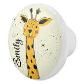 かわいい漫画キリンの頭飾り セラミックノブ (右)