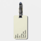 かわいい漫画キリンの頭飾り ラゲッジタグ (裏面縦)