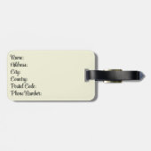 かわいい漫画キリンの頭飾り ラゲッジタグ (裏面横)