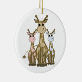 かわいい漫画キリン家族 セラミックオーナメント (右)