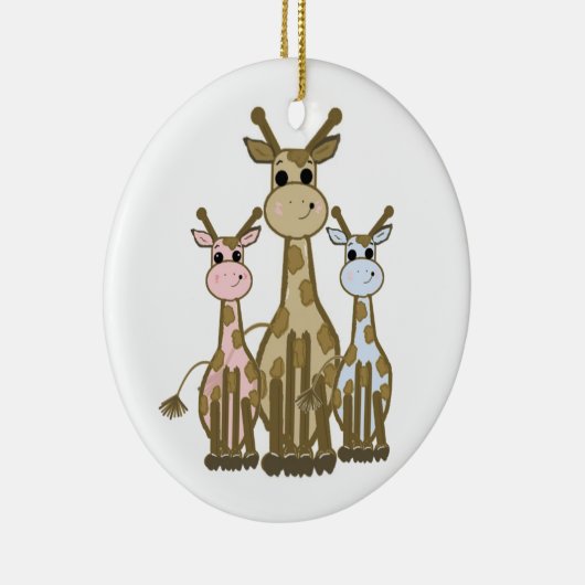 かわいい漫画キリン家族 セラミックオーナメント (右)