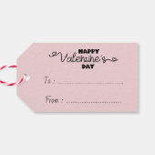 かわいい漫画キリン愛好家ハートバレンタインデー ギフトタグ (裏面横)