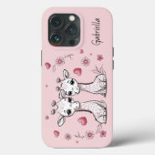 かわいい漫画キリン愛好家ハートバレンタインデー Case-Mate iPhoneケース (裏面)